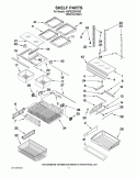 SHELF PARTS Diagram and Parts List for KBFS22EWMS3  KitchenAid Refrigerator