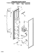 FREEZER DOOR PARTS Diagram and Parts List for GC3PHEXNS01  Whirlpool Refrigerator