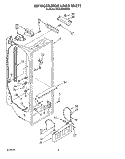 REFRIGERATOR LINER Diagram and Parts List for RS25AWXWL00  Roper Refrigerator
