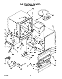 TUB ASSEMBLY, LIT/OPTIONAL Diagram and Parts List for TUD5000Y2  Whirlpool Dishwasher