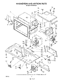 MAGNETRON AND AIR FLOW , LITERATURE Diagram and Parts List for MH6600XM2  Whirlpool Microwave