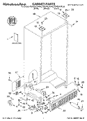 CABINET, LITERATURE Diagram and Parts List for KSBS25FJBL00  KitchenAid Refrigerator