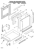 DOOR AND DRAWER PARTS Diagram and Parts List for KGSI901PBL00  KitchenAid Range