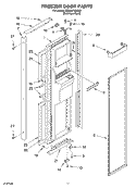 FREEZER DOOR Diagram and Parts List for GD25SFXHS05  Whirlpool Refrigerator