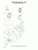BASE AND PEDESTAL UNIT Diagram and Parts List for K45SSAC-0  KitchenAid Mixer