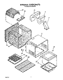 INTERNAL OVEN Diagram and Parts List for SF375PEWN3  Whirlpool Range