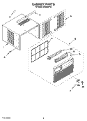 CABINET PARTS Diagram and Parts List for ACM082PS5  Whirlpool Air Conditioner