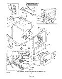 CABINET Diagram and Parts List for 3LG5706XPW0  Whirlpool Dryer