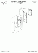 CONTROL PANEL PARTS Diagram and Parts List for YMH1160XSQ2  Whirlpool Microwave