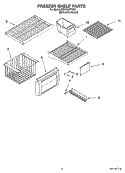 FREEZER SHELF PARTS Diagram and Parts List for KSSO36FTX00  KitchenAid Refrigerator