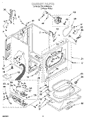 CABINET Diagram and Parts List for 7MLGQ8000JQ1  Whirlpool Dryer