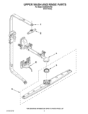 UPPER WASH AND RINSE PARTS Diagram and Parts List for KUDE40FXPA6  KitchenAid Dishwasher