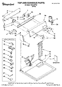 TOP AND CONSOLE PARTS Diagram and Parts List for HGD4400TQ0  Magic Chef Dryer
