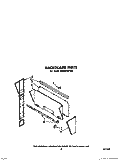 BACKGUARD Diagram and Parts List for SE950PEPW0  Whirlpool Range
