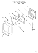 OVEN DOOR Diagram and Parts List for KEBI141DBL8  KitchenAid Wall Oven