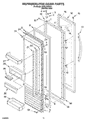 REFRIGERATOR DOOR Diagram and Parts List for KSSC36QKS01  KitchenAid Refrigerator