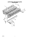 UPPER RACK AND TRACK Diagram and Parts List for KUDI22HWWH0  KitchenAid Dishwasher