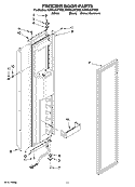 FREEZER DOOR PARTS Diagram and Parts List for KSSS42QTB02  KitchenAid Refrigerator