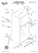CABINET, LITERATURE Diagram and Parts List for ET18GMXHW01  Whirlpool Refrigerator