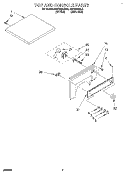 TOP AND CONSOLE Diagram and Parts List for RGC3622BW0  Roper Dryer
