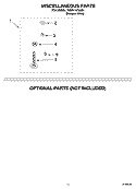 MISCELLANEOUS PARTS OPTIONAL PARTS (NOT INCLUDED) Diagram and Parts List for 7MBP11973MQ1  Whirlpool Washer
