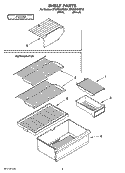SHELF PARTS, OPTIONAL PARTS Diagram and Parts List for ET6WSKXSQ01  Whirlpool Refrigerator