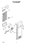 AIR FLOW Diagram and Parts List for RS25AWXWL00  Roper Refrigerator