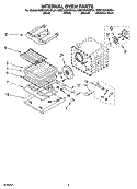 INTERNAL OVEN PARTS Diagram and Parts List for KEBC208KSS04  KitchenAid Wall Oven