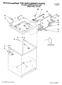 TOP AND CABINET, LITERATURE Diagram and Parts List for KAWS700JQ4  KitchenAid Washer
