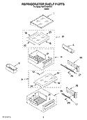 REFRIGERATOR SHELF PARTS Diagram and Parts List for KSSO48QMB03  KitchenAid Refrigerator