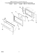 MICROWAVE DOOR, OPTIONAL Diagram and Parts List for KEMS307DBS6  KitchenAid Microwave Oven Combo