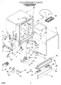TUB ASSEMBLY Diagram and Parts List for RUD3000DQ1  Roper Dishwasher