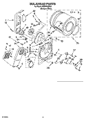 OPTIONAL PARTS (NOT INCLUDED) BULKHEAD PARTS Diagram and Parts List for CEDX463MQ1  Crosley Dryer