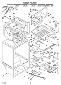 LINER Diagram and Parts List for GR9SHKXKT01  Whirlpool Refrigerator