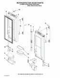 REFRIGERATOR DOOR PARTS Diagram and Parts List for GX5FHTXVQ04  Whirlpool Refrigerator