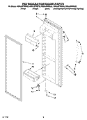 REFRIGERATOR DOOR PARTS Diagram and Parts List for KSRL25FRBL02  KitchenAid Refrigerator