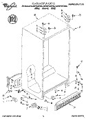 CABINET Diagram and Parts List for 8ED22PWXDN00  Whirlpool Refrigerator
