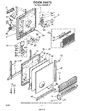 DOOR , LIT/OPTIONAL Diagram and Parts List for SHU45010  Whirlpool Dishwasher