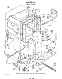 TUB, LITERATURE AND OPTIONAL Diagram and Parts List for DU9500XR1  Whirlpool Dishwasher