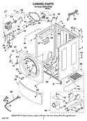 CABINET PARTS Diagram and Parts List for MGD9600SQ0  Maytag Dryer