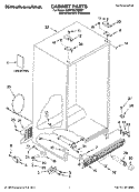 CABINET PARTS Diagram and Parts List for KSRY25CRMS01  KitchenAid Refrigerator