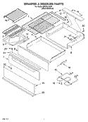 DRAWER & BROILER PARTS, MISCELLANEOUS PARTS Diagram and Parts List for GR475LXLS2  Whirlpool Range