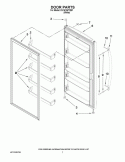 DOOR PARTS Diagram and Parts List for EV161NZTQ01  Whirlpool Freezer