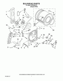 BULKHEAD PARTS Diagram and Parts List for WGD5590VQ1  Whirlpool Dryer