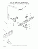 UPPER WASH AND RINSE PARTS Diagram and Parts List for KUDS40FVSS2  KitchenAid Dishwasher