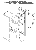 REFRIGERATOR DOOR PARTS Diagram and Parts List for KSRT25CRMS01  KitchenAid Refrigerator