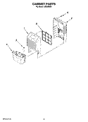 CABINET PARTS Diagram and Parts List for AD50DSS2  Whirlpool Dehumidifier