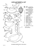 BASE AND PEDESTAL UNIT - ACCESSORY PARTS Diagram and Parts List for KB26G1XAC3  KitchenAid Mixer