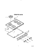 COOKTOP Diagram and Parts List for FGP355VL2  Whirlpool Range