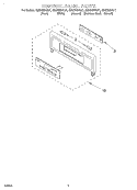 CONTROL PANEL Diagram and Parts List for GMC305PDQ1  Whirlpool Microwave Oven Combo